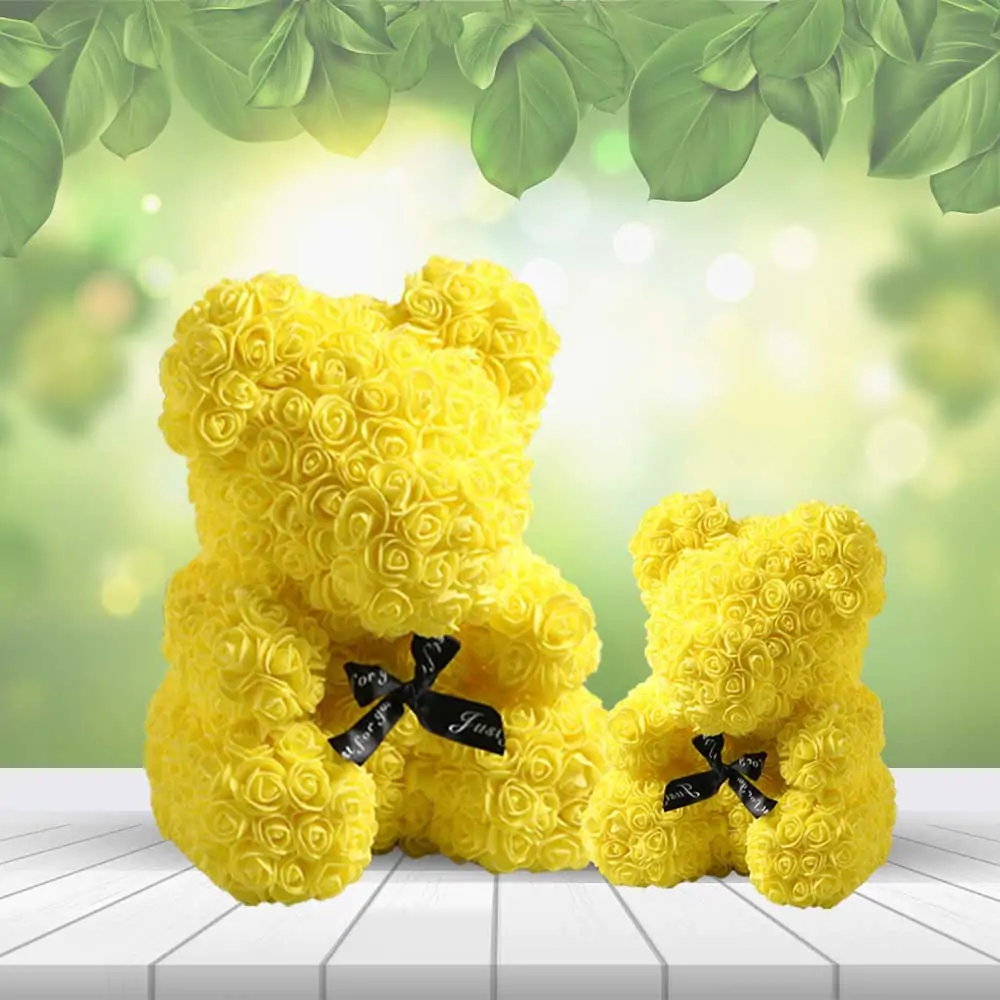 yellow rose bear