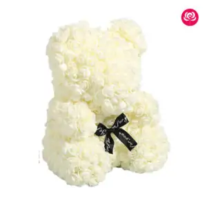 White Rose Bear: A Gift Symbolizing Pure Love & Care