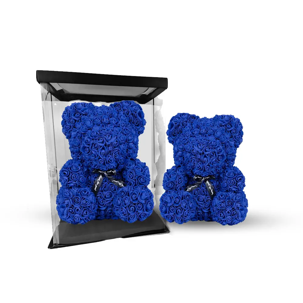 Royal Blue Rose Bear