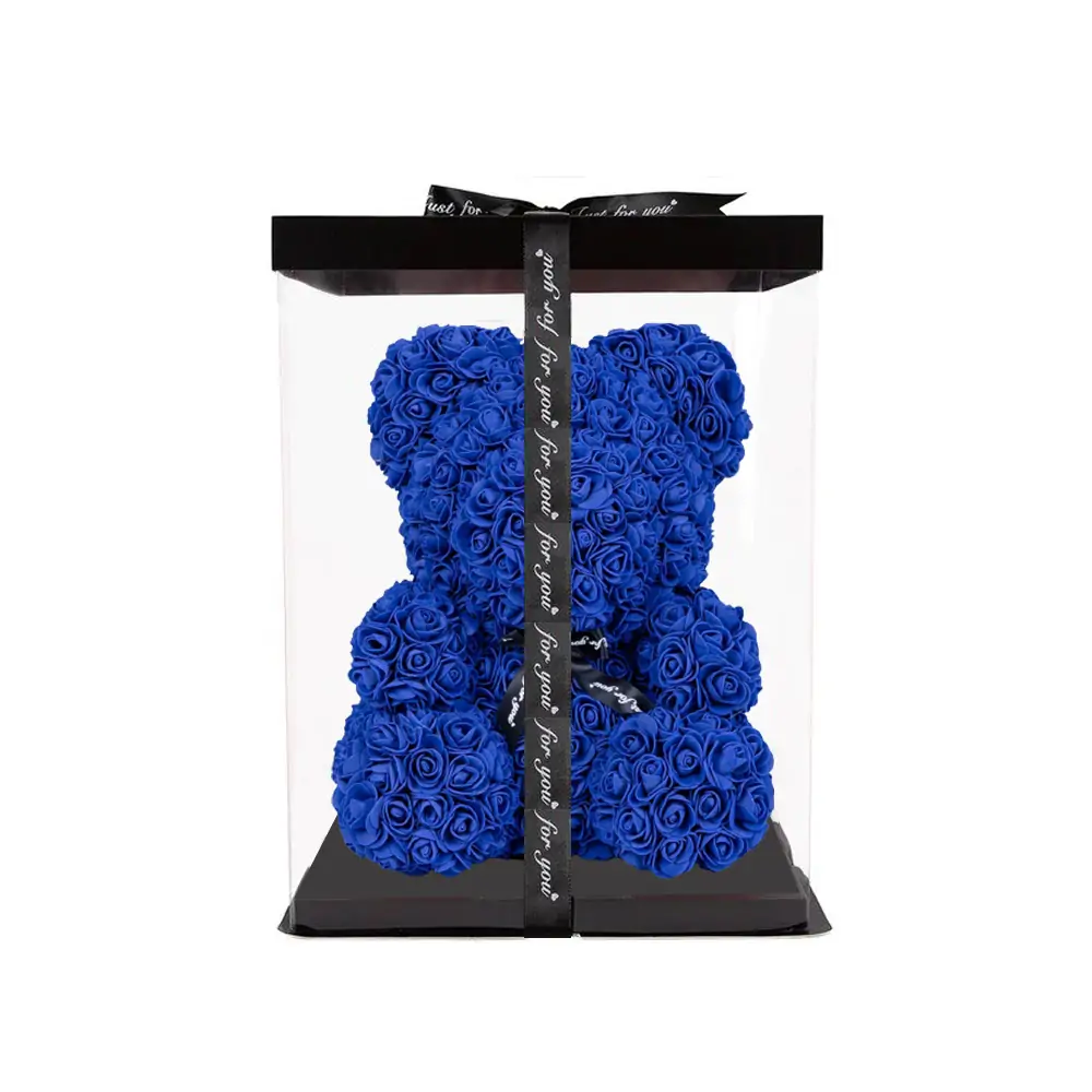 Royal Blue Rose Bear