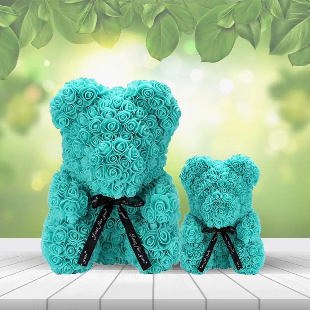 Tiffany Blue Rose Bear